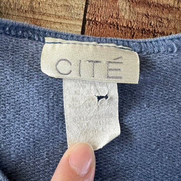 Cute Blue Cat Dress With Graphic Print By Citiknits - Size M - Picture 8 of 14